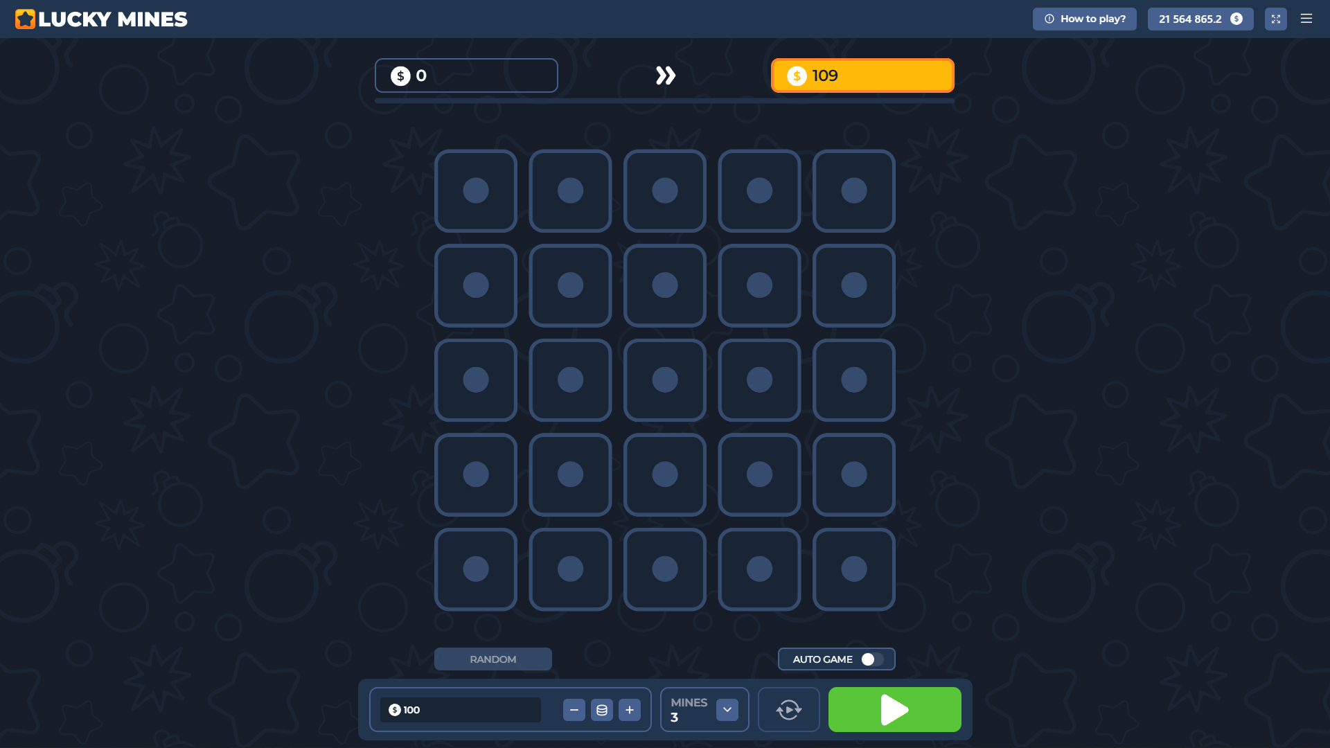 Lucky Mines Gameplay