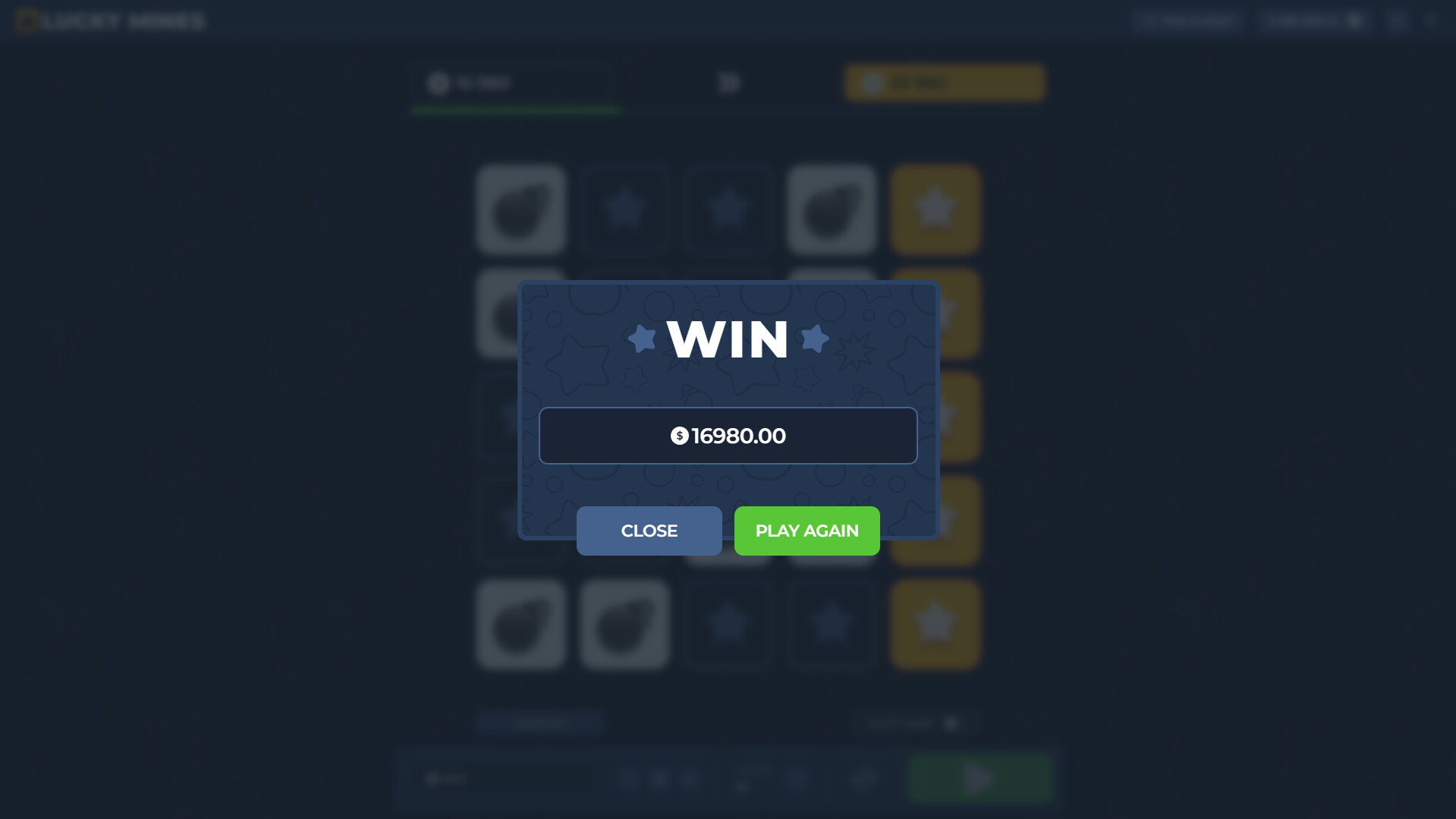Lucky Mines Slot win